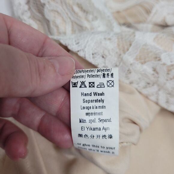 MISSGUIDED white lace strappy bodycon backless dress 12 - Picture 12 of 12